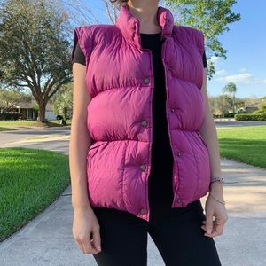 Women’s Pink Vintage L.L.Bean goose Down puff vest